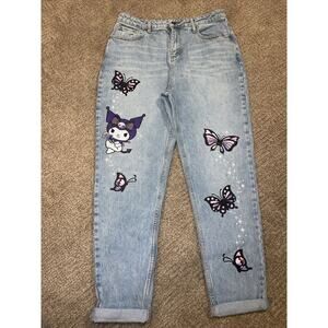 Kuromi Butterfly Garden - Mom Jeans - Size 11